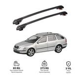 SKODA OCTAVIA 1998-2004 TRX1 Thunder Carrier Barres transversales pour galerie de toit de voiture, 2 barres